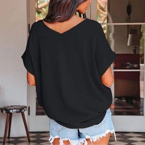 NWOT Naked Zebra Cuffed Sleeve Blouse